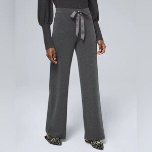 White House Black Market The Wide-Leg Pull-On Pants Satin Drawstring Size small